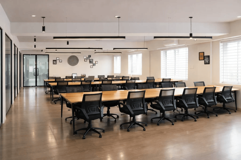 Spacious coworking floor